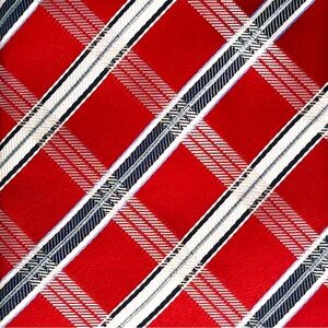 Giorgio Brutini Red and Black Plaid Tie